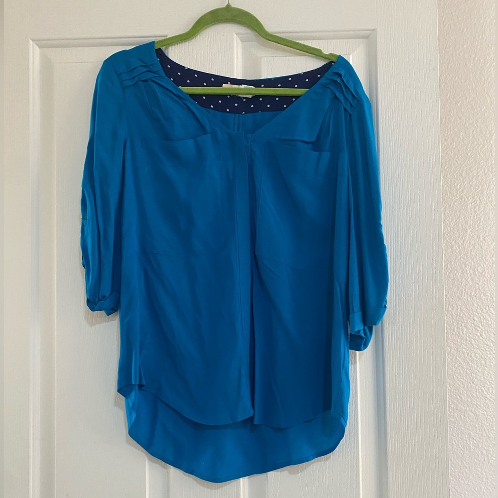 Anthropology Blouse blue  Size 4 Womens